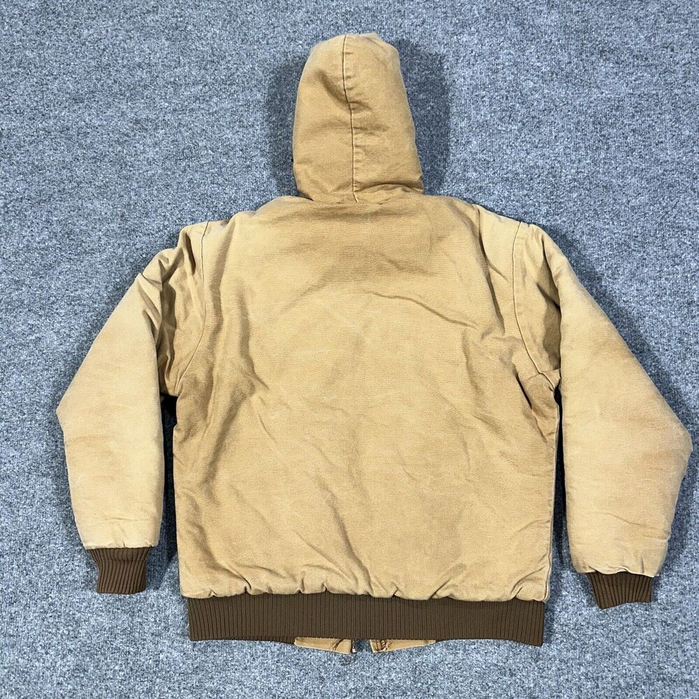 Vintage Polar King by Key Canvas Jacket Mens Large 44 Regular Khaki Hooded USA - Picture 8 of 8